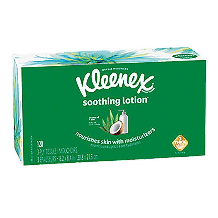 Kleenex Lotion Facial Tissue, 120 Ea
