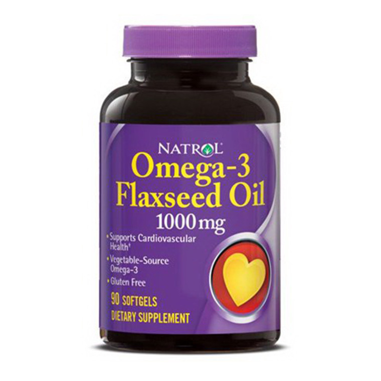 Natrol Omega 3 Flaxseed Oil 1000 Mg softgels, 90 Ea
