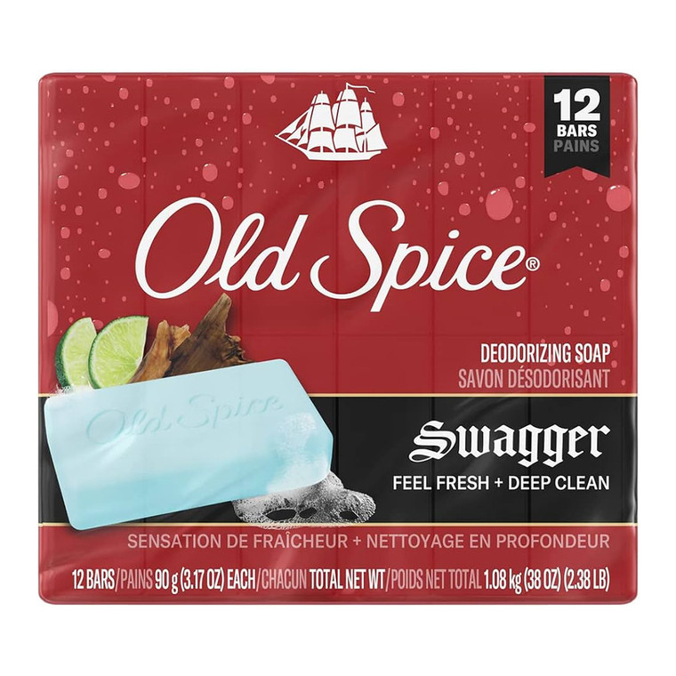 Old Spice Mens Bar Soap Swagger, 3.17 Oz/ 12 Ea