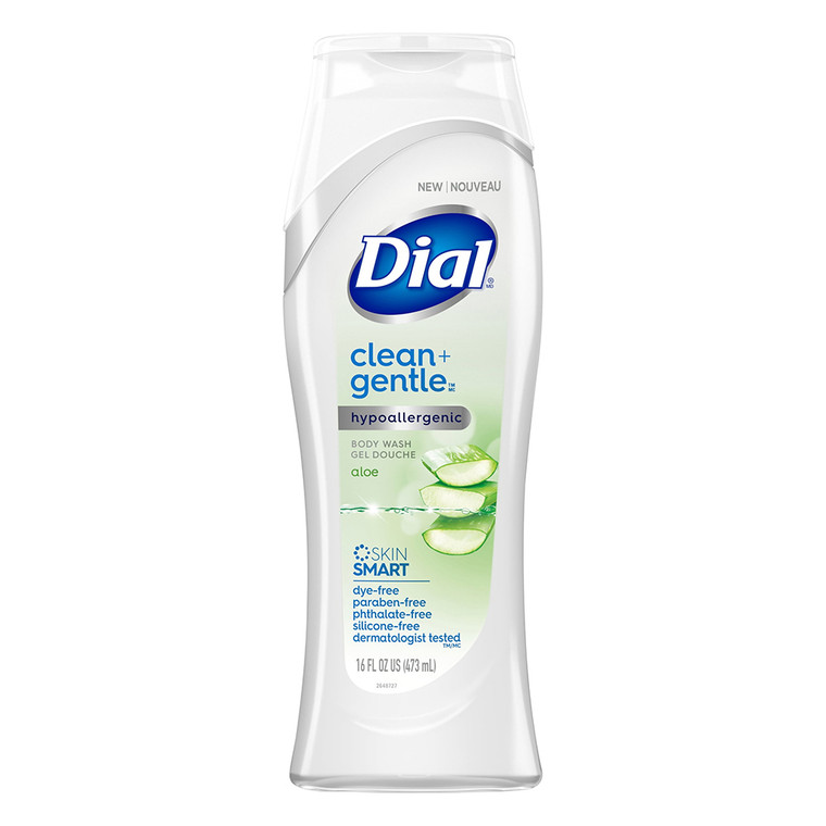 Dial Clean And Gentle Body Wash, Aloe, 16 Oz