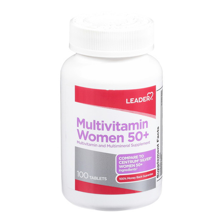 Leader Multivitamin, Women 50Plus, Tablets, 100 Ea