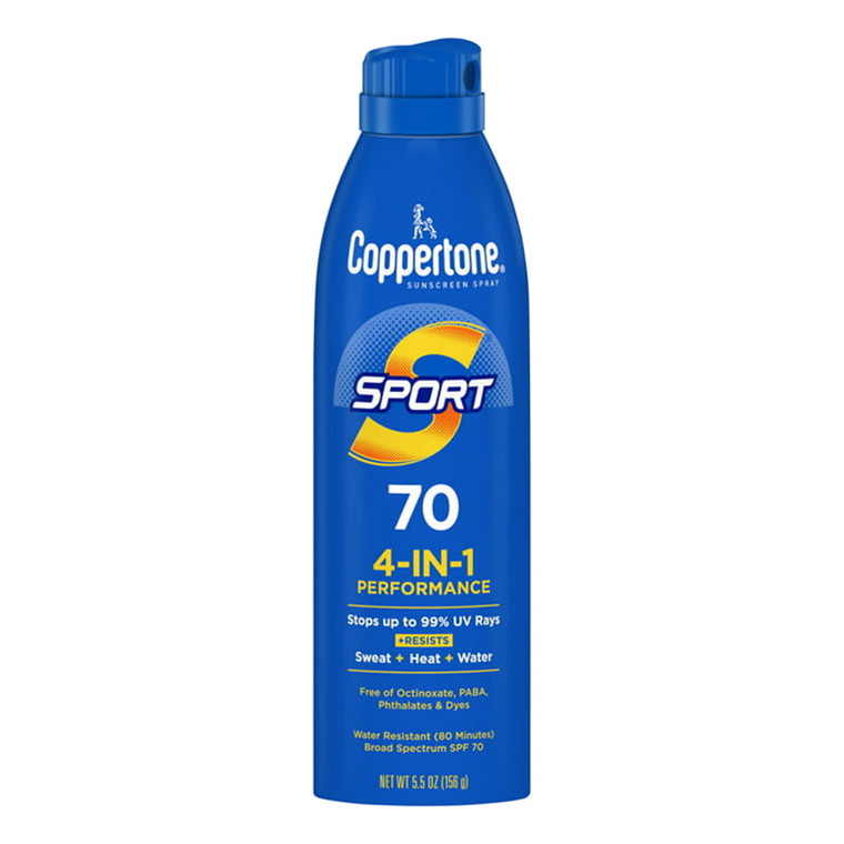 Coppertone Sport Sunscreen Spray, Spf 70 Spray Sunscreen, 5.5 Oz