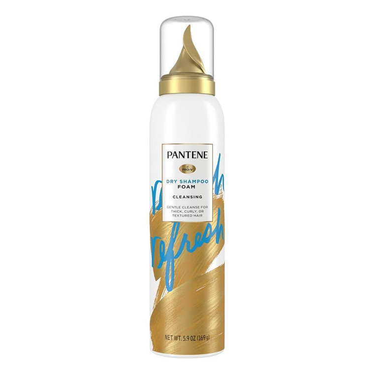 Pantene ProV Refresh Dry Shampoo Foam Gentle Formula Deeply Cleanses Hair 5.9Oz (169g)