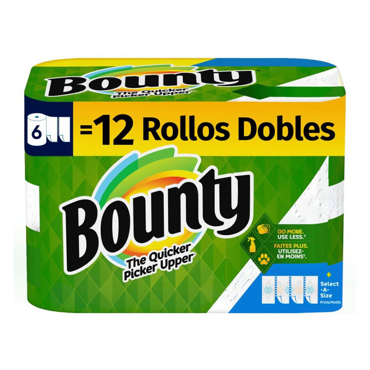 Bounty Select A Size Paper Towels, 6 Double Rolls, 6 Ea