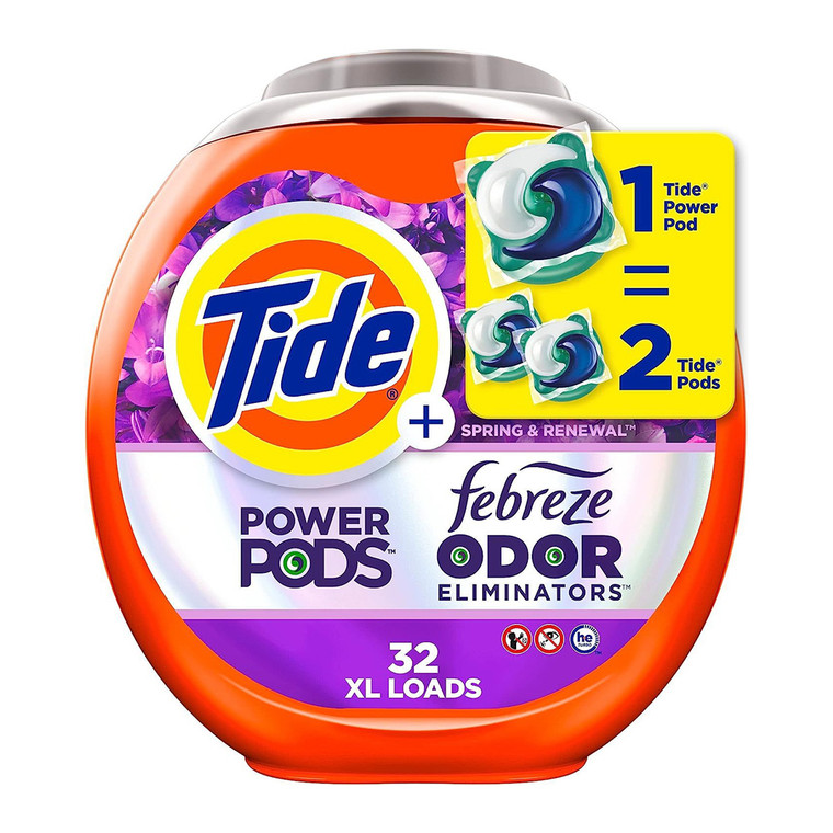 Tide Power Pods Laundry Detergent Pacs With Febreze, 52 Oz