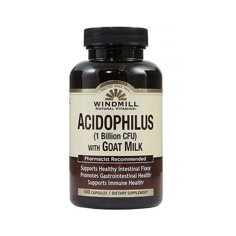 Windmill Acidophilus Dietary Supplement Caplets With Goat Milk, 100 Ea