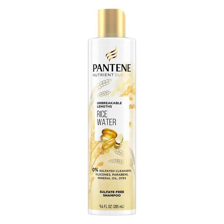 Pantene ProV Nutrient Blends Unbreakable Lengths Shampoo Rice Water 9.6Oz (285ml)