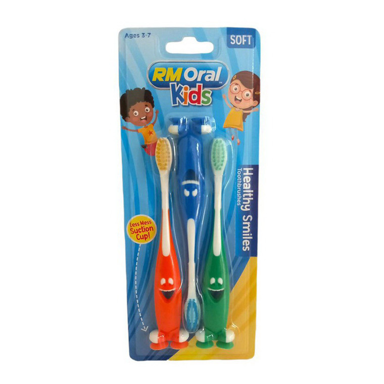 Rm Oral Kids Healthy Smiles Toothbrushes, Soft, 3 Ea