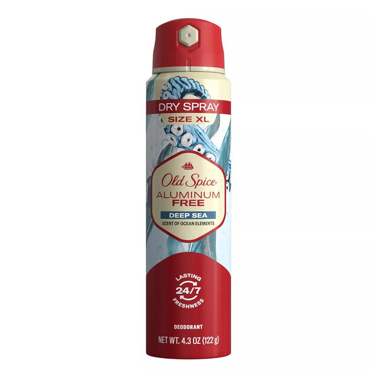 Old Spice Aluminum Free Dry Spray, Deep Sea Minerals Scent, 4.3 Oz