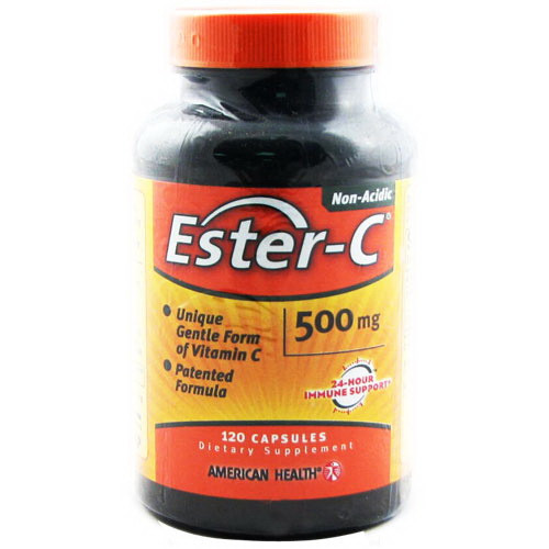 American Health Ester C 500mg with Vitamin C Immune Support 120Ea