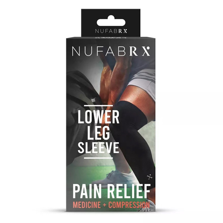 Nufabrx Capsaicin Infused Compression Lower Leg Sleeve, 1 Ea