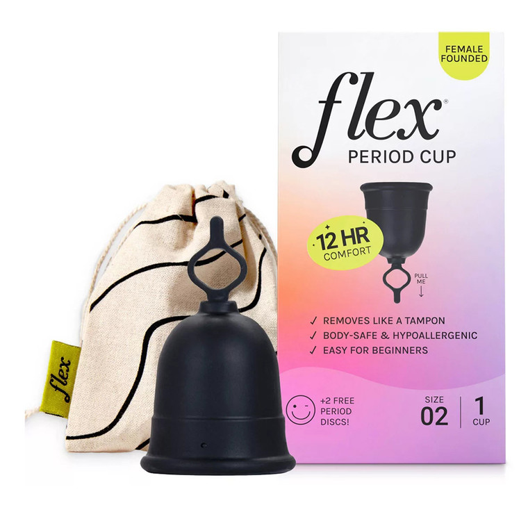 Flex Size 2 Beginner Full Fit Period Cup Menstrual Discs 2Ea