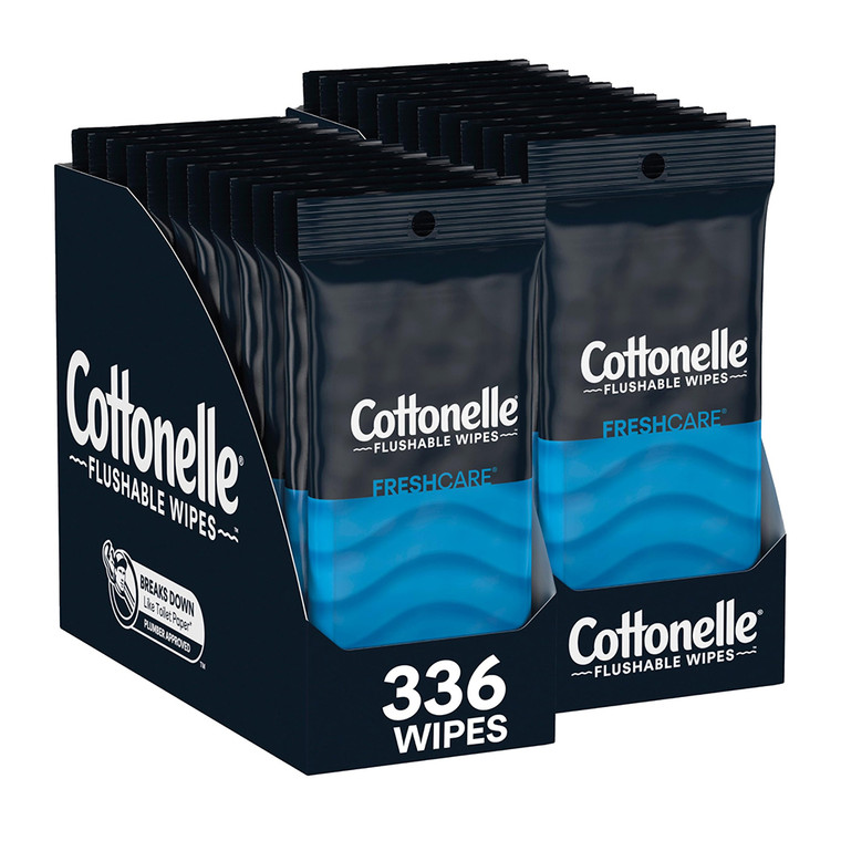 Cottonelle Hypoallergenic Flushable Wet Wipes, 336 Ea