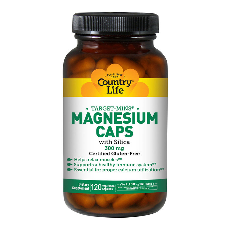 Country Life Target Mins Magnesium Caps 300 Mg, 120 Ea