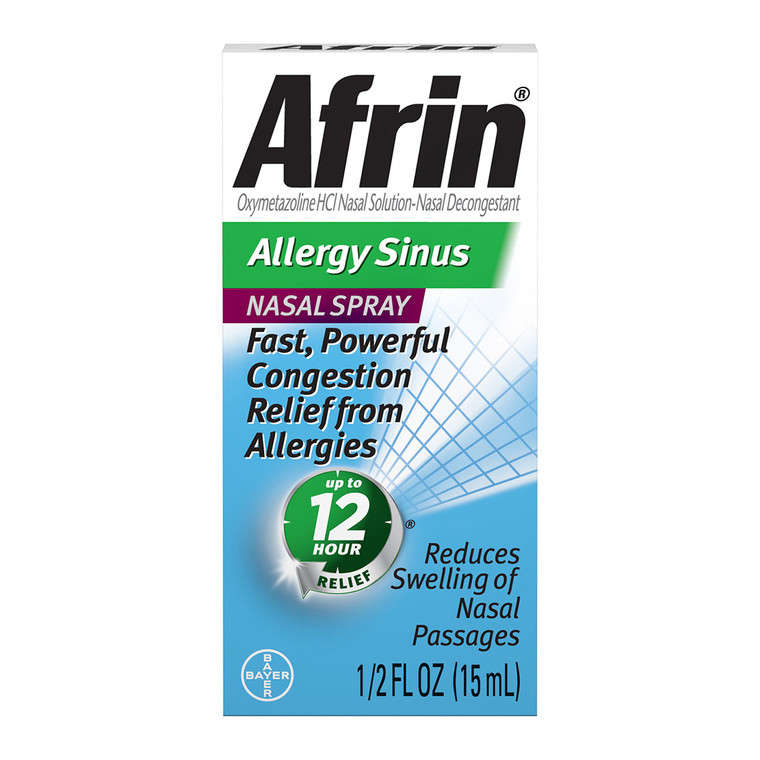 Afrin Nasal Spray 12 Hour Relief, Allergy Sinus, 0.5 Oz