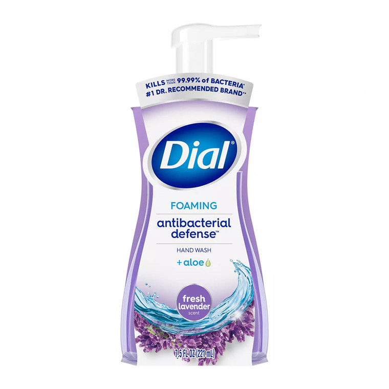 Dial Antibacterial Foaming Hand Wash, Fresh Lavender Scent, 7.5 Oz