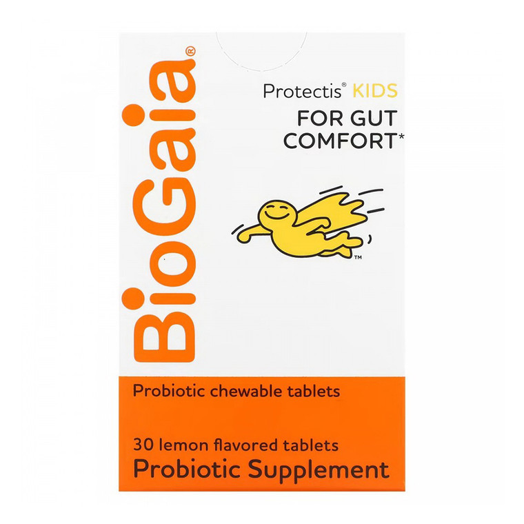 Biogaia Protectis Kids Digestive Health Probiotic Chewable Tablets, Lemon Flavor, 30 Ea