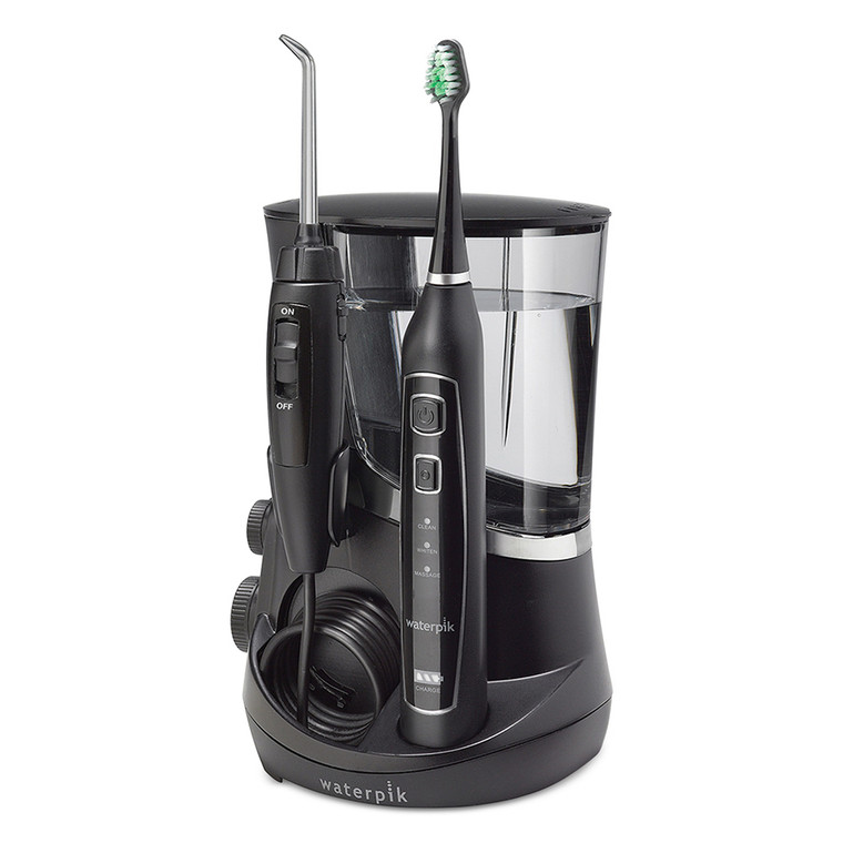 Waterpik Complete Care 5.0 Sonic Electric Toothbrush And Water Flosser,  Black, 1 Ea