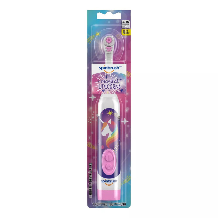 Spinbrush Kids Battery Electric Toothbrush, Mermaid And Unicorn, 1 Ea