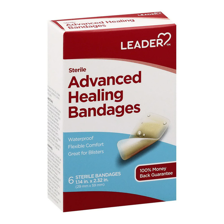 Leader Advanced Healing Bandages, Sterile, 6 Ea
