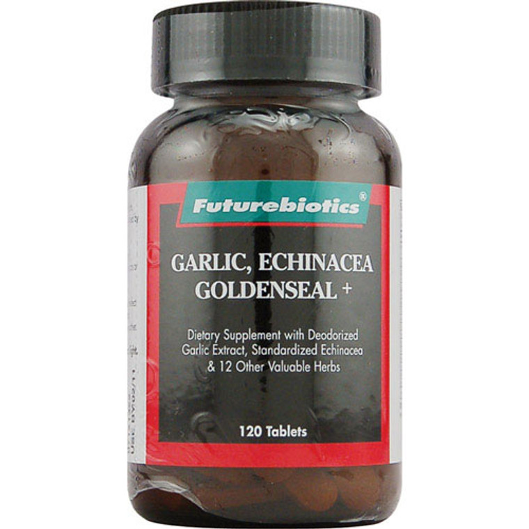 Futurebiotics Garlic Echinacea Goldenseal Plus Tablets, 120 Ea