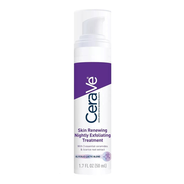 CeraVe Skin Renewing Nightly Exfoliating Treatment Serum With Glycolic Acid, 1 Oz