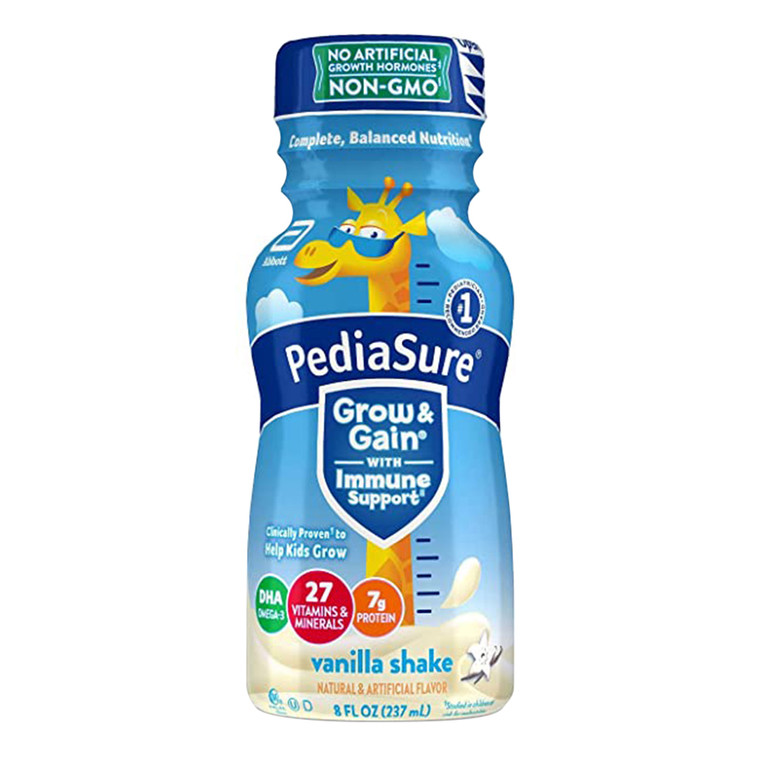 PediaSure Grow and Gain Kids Nutritional Shake Vanilla for Healthy Growth 8Oz (237ml), 6Ea