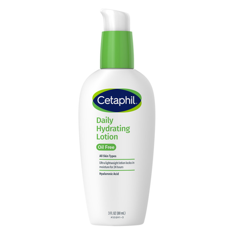 Cetaphil Daily Hydrating Lotion Moisturizers Oil Free Ultra Lightweight Suitable for All Skin Types 3Oz (88ml)