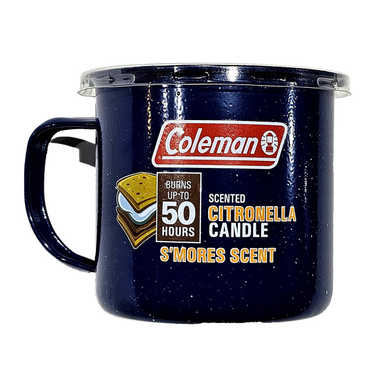 Coleman Retro Logging Tin Mug Scented Citronella Candle Outdoor Protective Candle 6Oz, Pack of 6