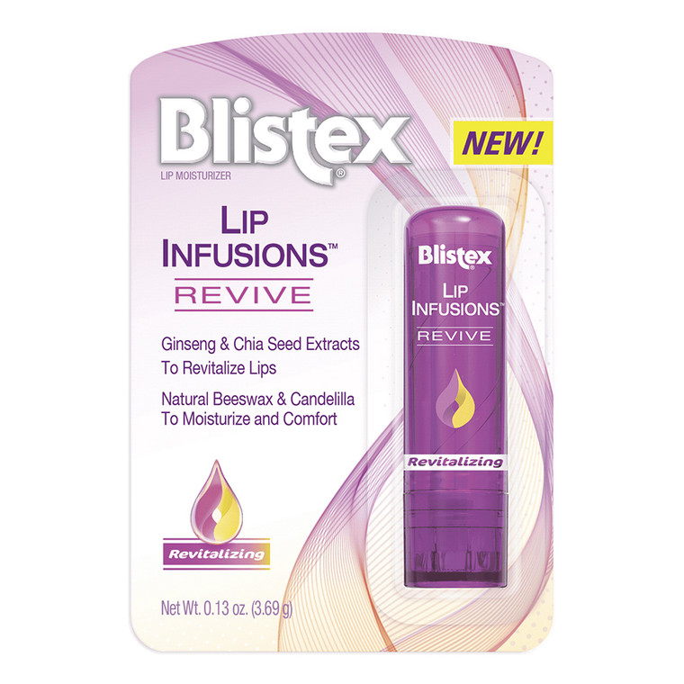 Blistex Lip Infusions Revive Lip Balm, Chia Seed and Ginseng, 0.13 Oz