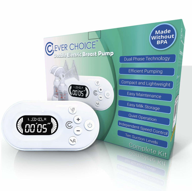 Clever Choice Double Electric Breast Pump Kit, 1 Ea