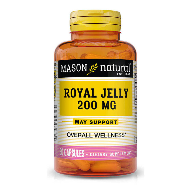 Mason Natural Royal Jelly 200 Mg Food Supplement Capsules - 60 Ea
