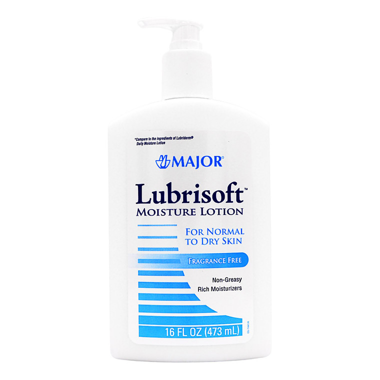 Major Lubrisoft Moisture Lotion for Normal to Dry Skin Fragrance Free 16Oz (473ml)