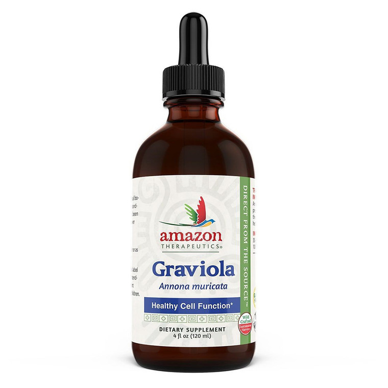 Amazon Therapeutic Graviola Organic Extract Herbal Immune and Cellular Support Supplement 4Oz (120ml)