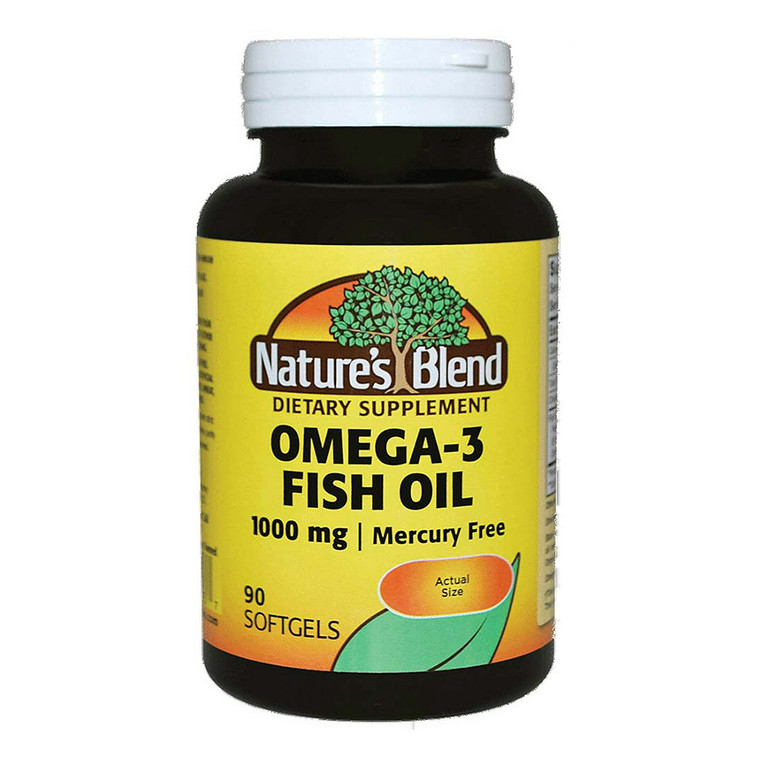 Natures Blend Omega 3 Fish Oil 1000 Mg Softgels, 90 Ea