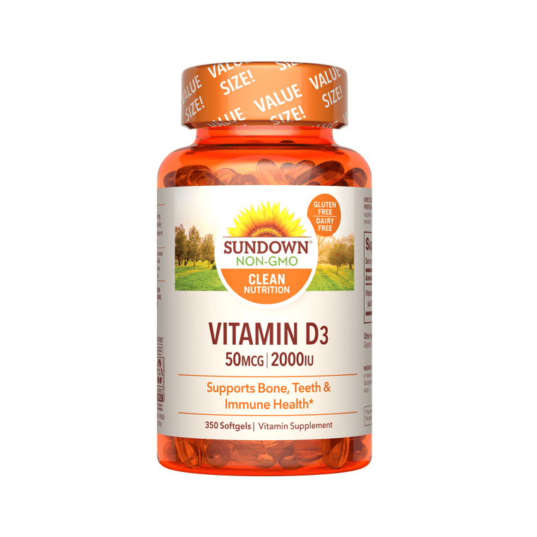 Sundown Naturals Vitamin D3 Super Potency 2000 Iu Softgels, 350 Ea