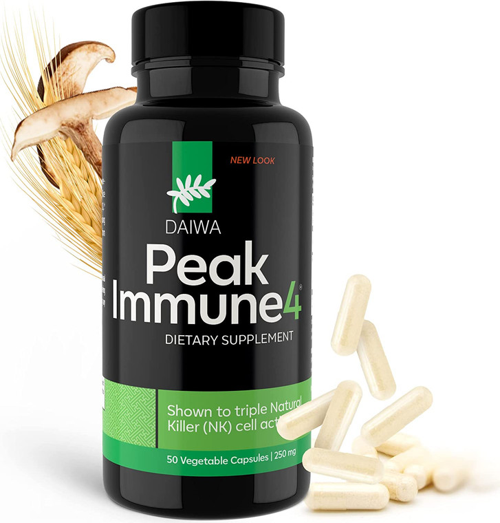 Daiwa Peak Immune 4 Vegetarian Capsules, 50 Ea