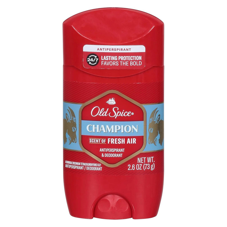 Old Spice Champion Scent of Fresh Air Antiperspirant Deodorant for Men Sweat and Odor Protection 2.6Oz (73g)