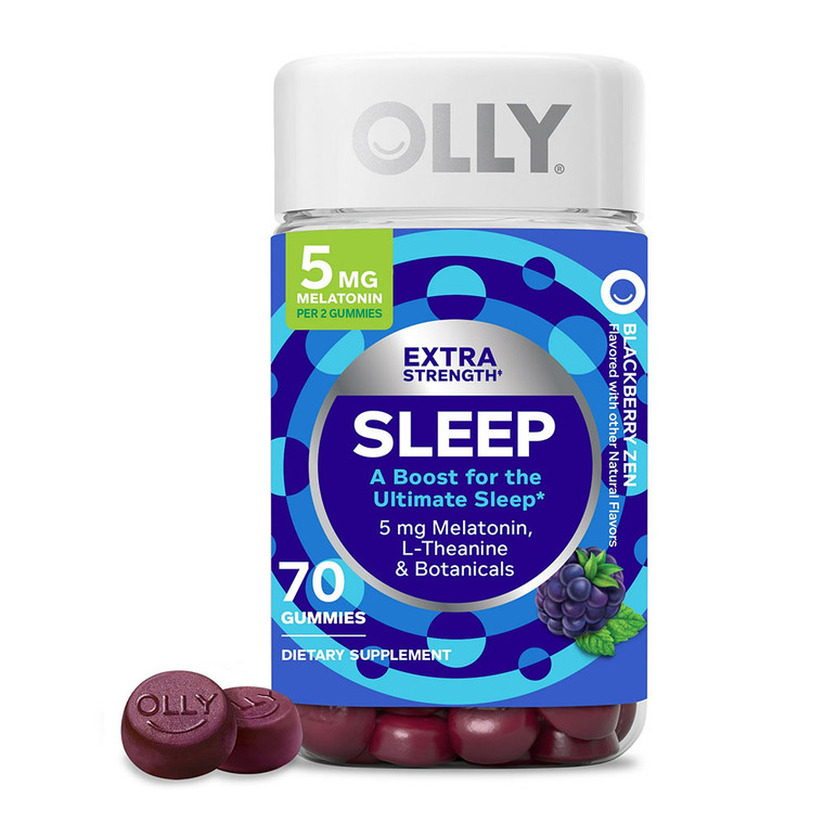 Olly Extra Strength Sleep Gummy 5 Mg Supplement, Blackberry Flavor, 70 Ea