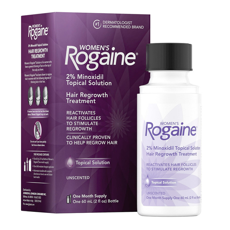 Rogaine Hair Care Womens 2 Percent Minoxidil Liquid Topical Solution for Hair Regrowth 2Oz (60ml)