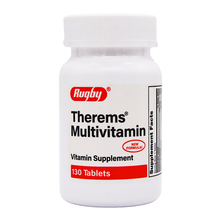 Rugby Therems Multivitamin Supplement Tablets Support Immune Health 130Ea