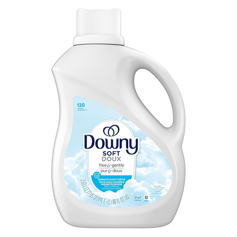Downy Free and Gentle Ultra Liquid Fabric Softener with No Dyes or Perfumes 88Oz