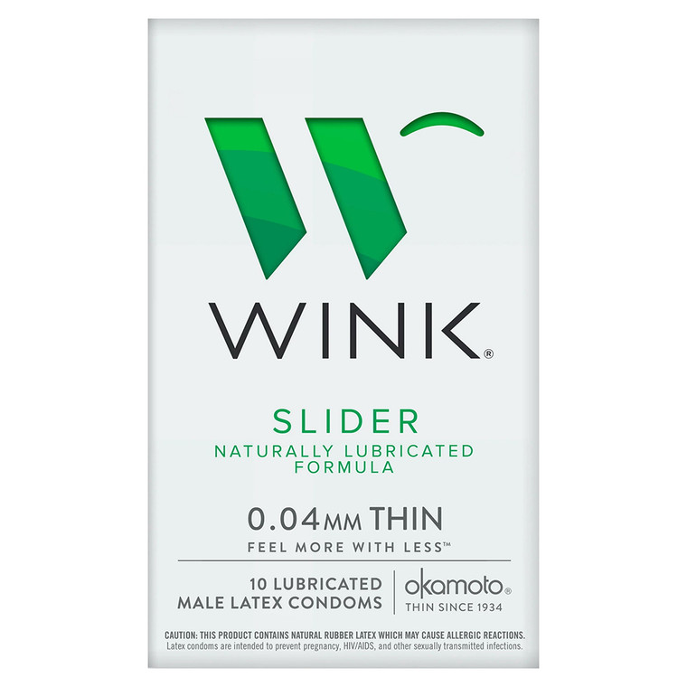 Wink Slider Naturally Lubricated Formula, Thin, 10 Ea