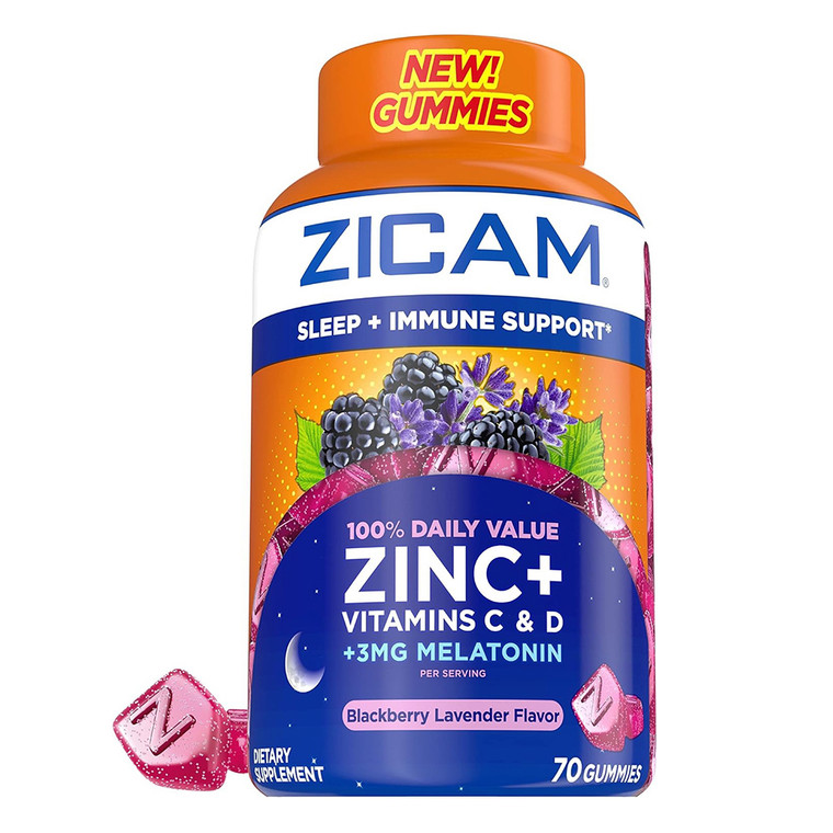 Zicam Nighttime Immune Support Gummies, Blackberry Lavender Flavor, 70 Ea