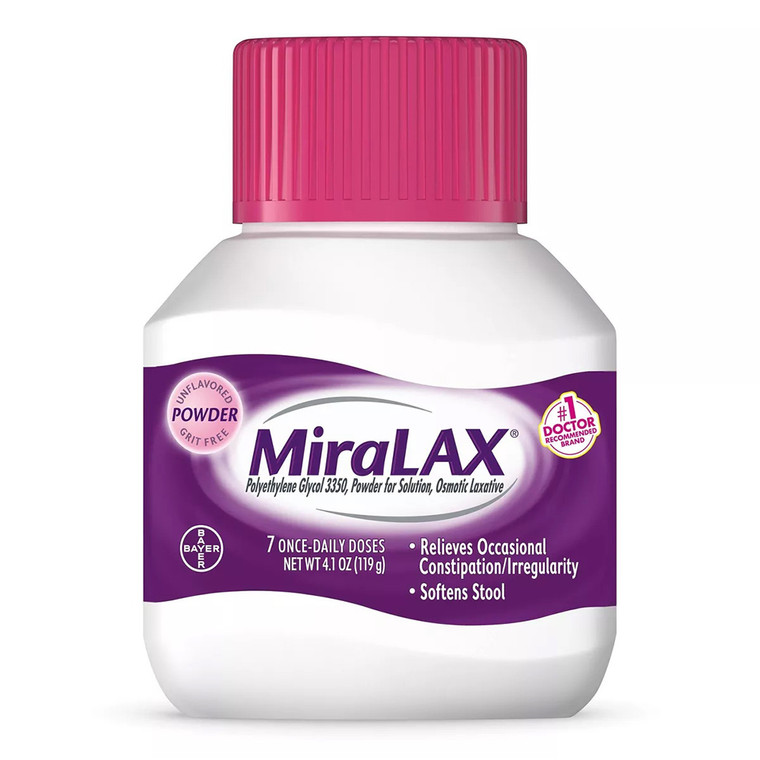Miralax Osmotic Laxative Powder Gentle Constipation Relief, 4.1 Oz