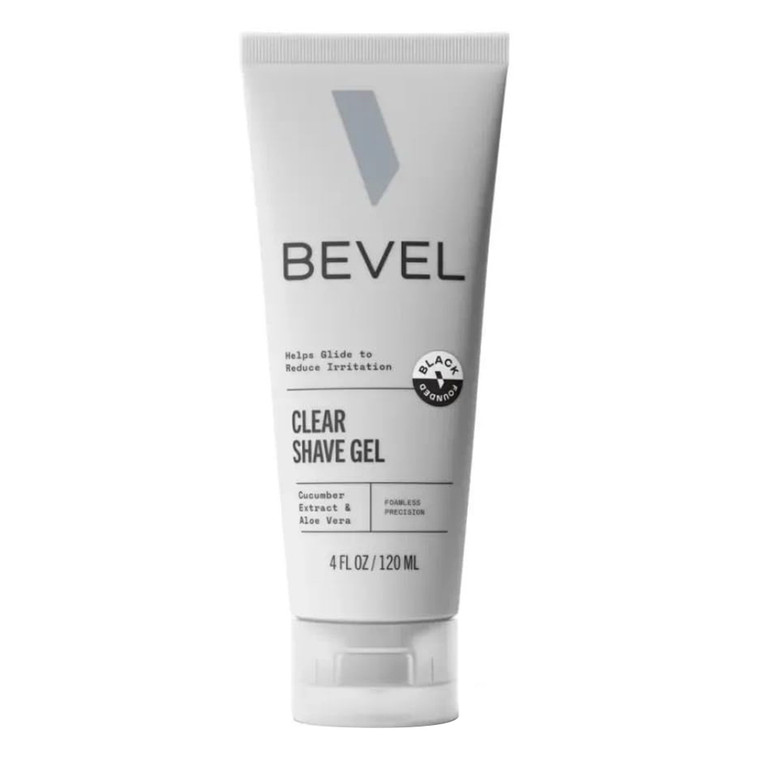 Bevel Mens Clear Shave Gel with Aloe Vera and Cucumber Extract 4Oz (120ml)