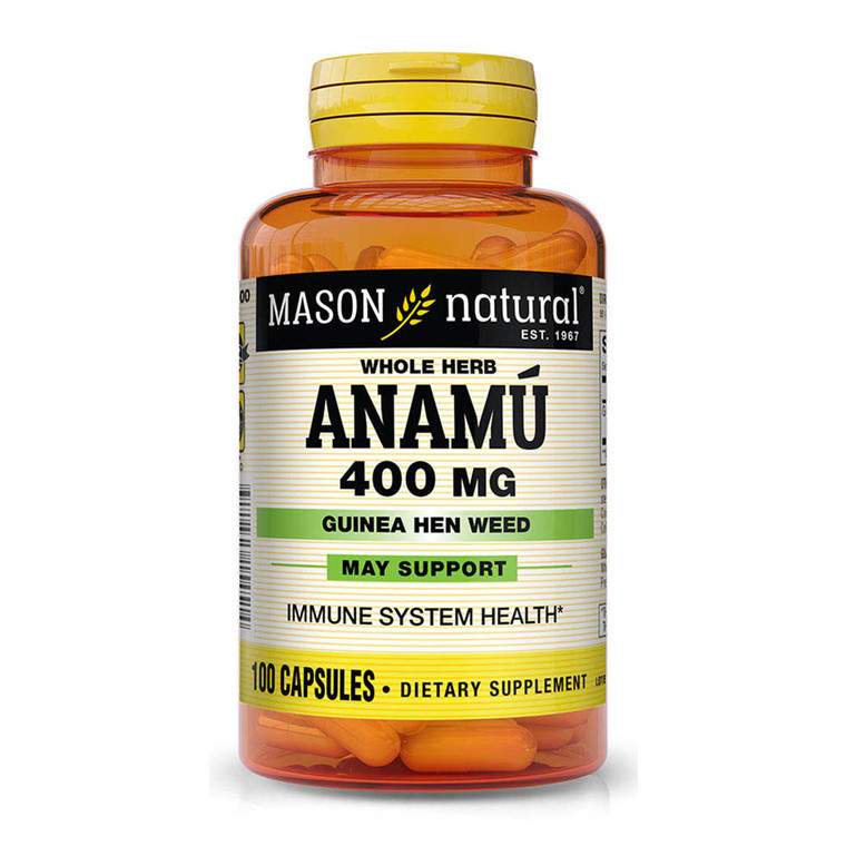 Mason Natural Anamu 400Mg Premium Herbal Capsules, Guinea Hen Weed - 100 Ea