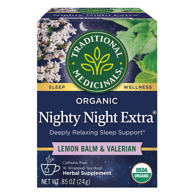 Traditional Medicinals Organic Nighty Night Valerian Herbal Tea, 16 Ea