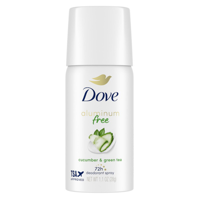 Dove Beauty Aluminum Free Cucumber and Green Tea Deodorant Spray Provides Long Lasting Freshness 1.1Oz (28g)