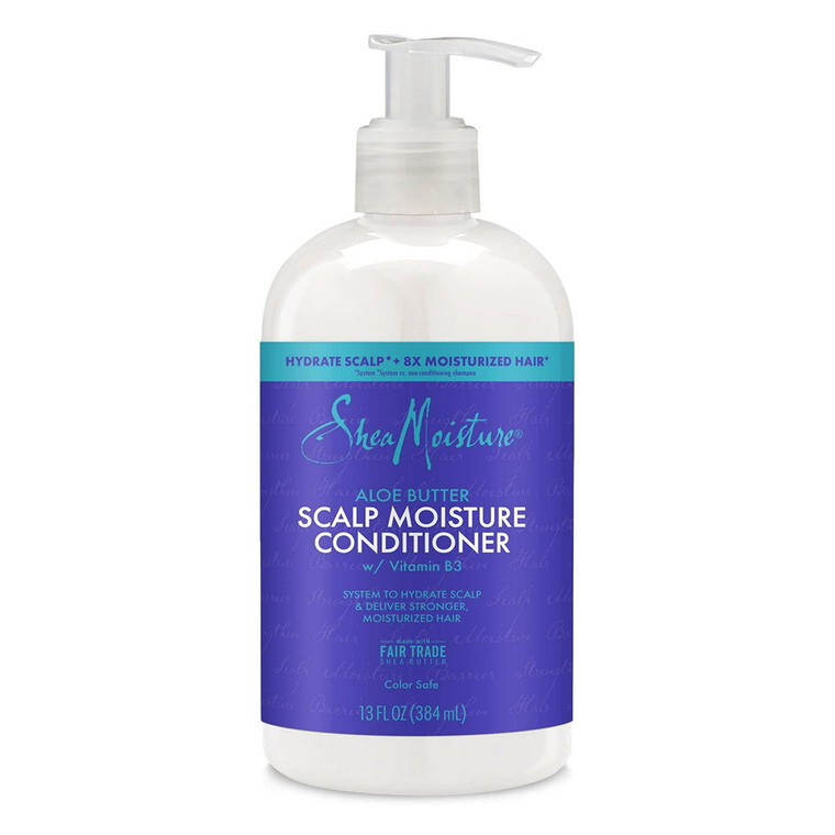 Shea Moisture Scalp Care Hydrating Daily Conditioner Vitamin B3 and Aloe Butter All Hair Types, 13 Oz